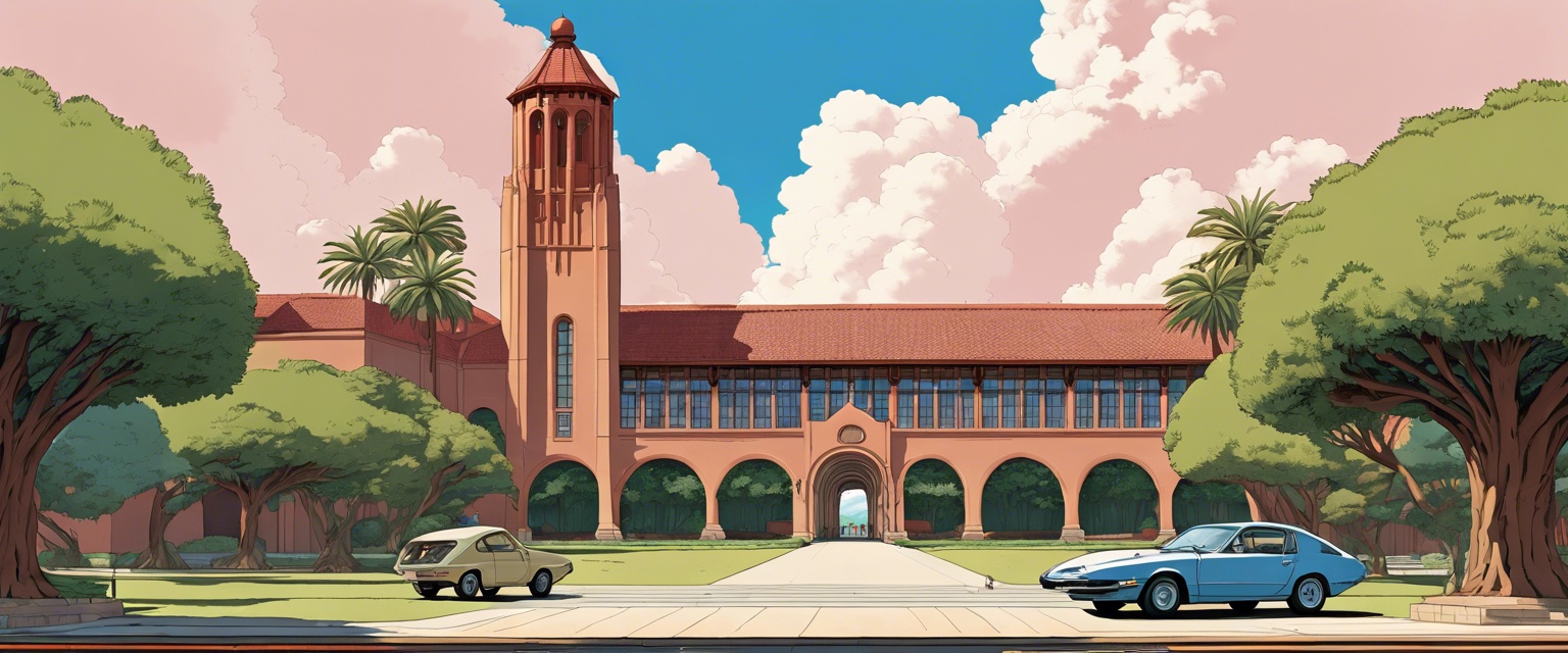 Stanford Campus in the year 2100 (Ghibli Edition) — Illustration #3
