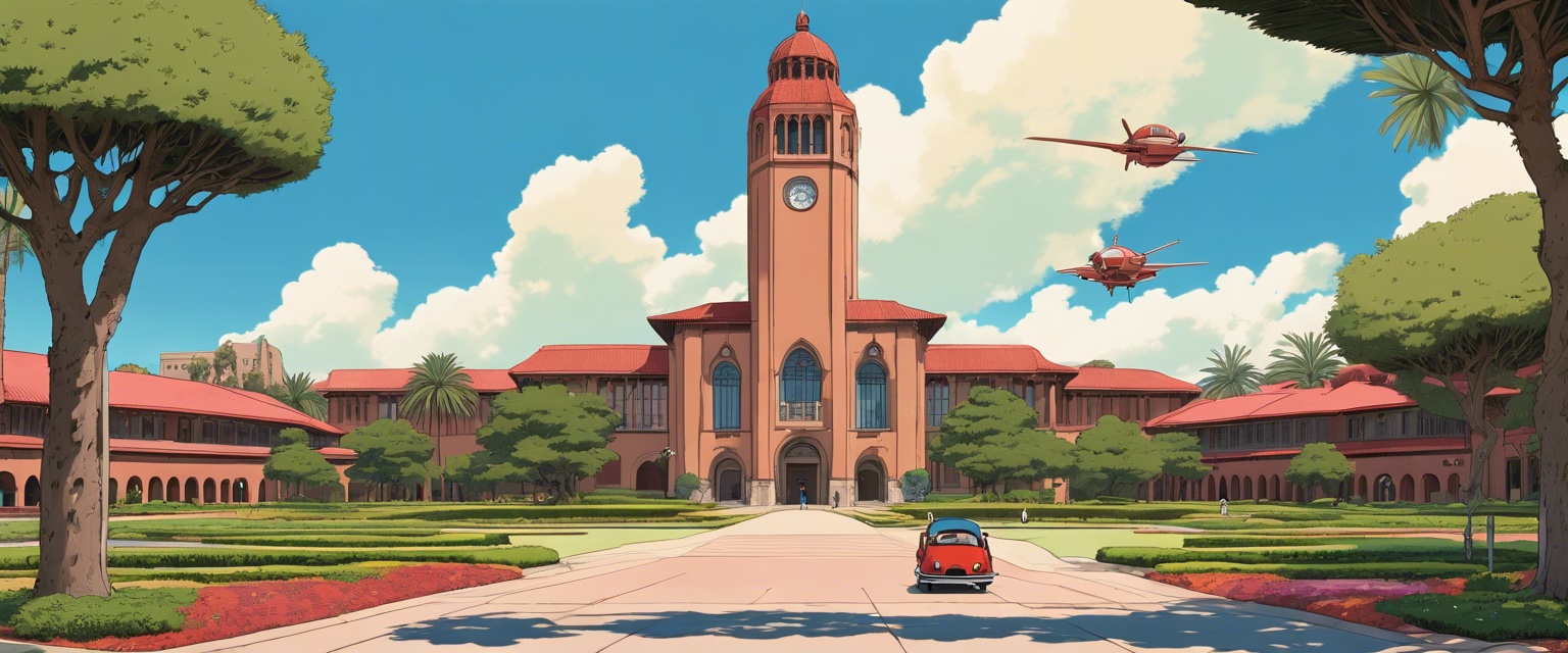 Stanford Campus in the year 2100 (Ghibli Edition) — Illustration #4